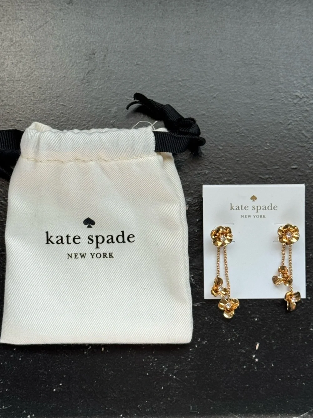 kate spade New York dangling Floral Drop Earrings